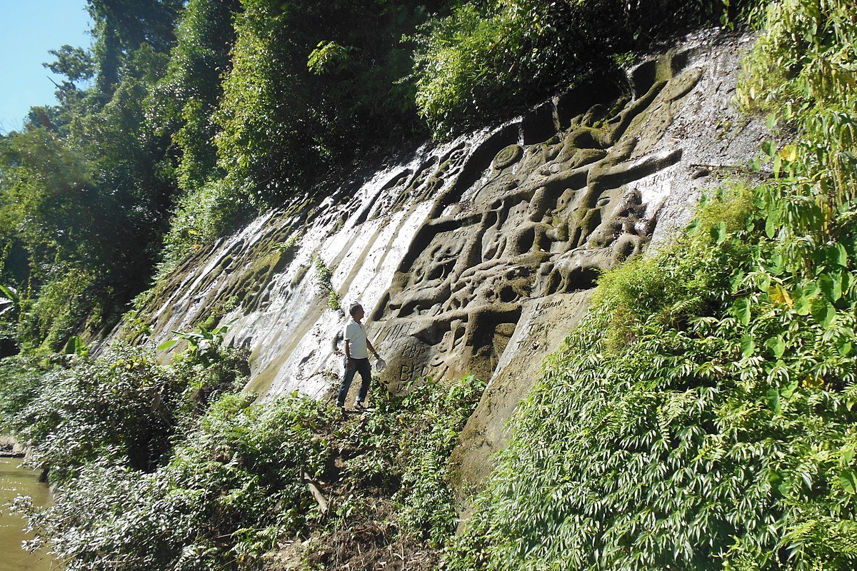 The real Chabimura rock carvings beside the Gomati River